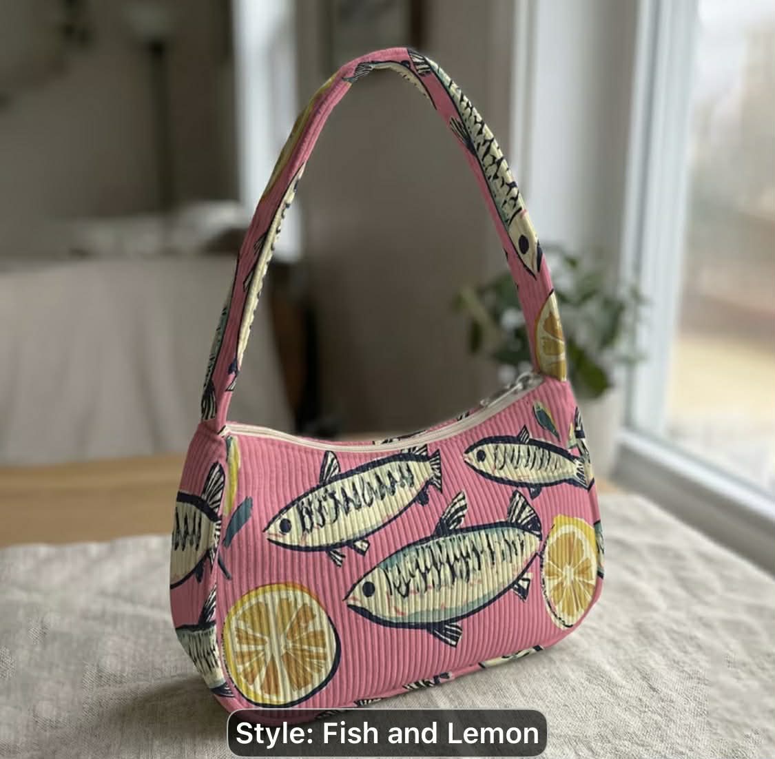 Mini Corduroy Fish Bag
