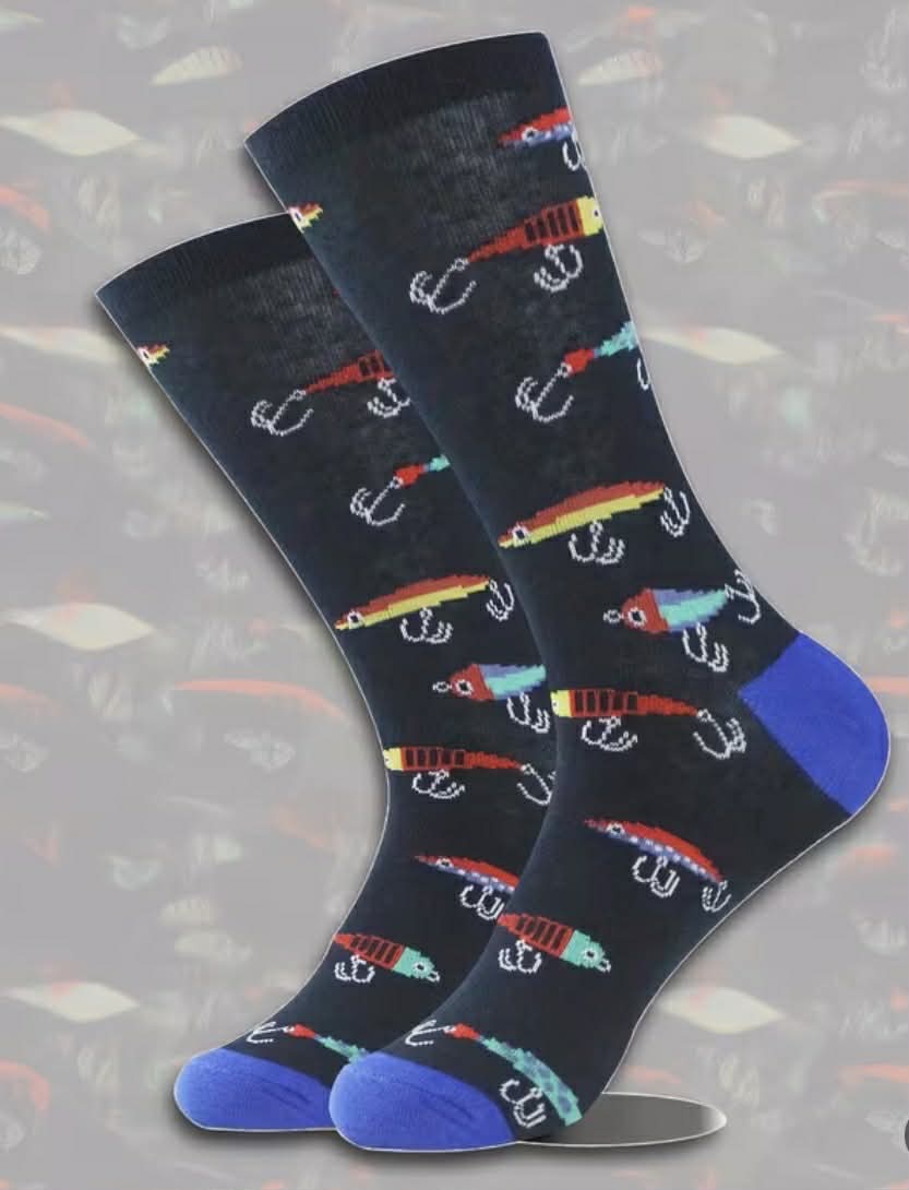 Fish Lure Novelty Socks