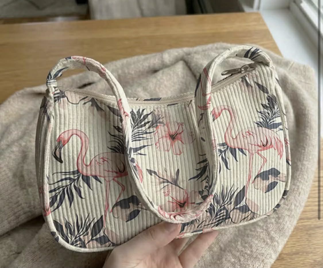 Mini Corduroy Flamingo Bag