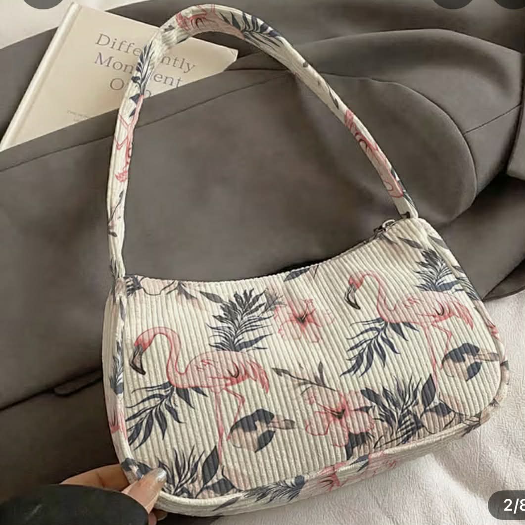 Mini Corduroy Flamingo Bag