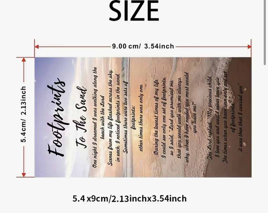 Footprints in the Sand Wallet Cards