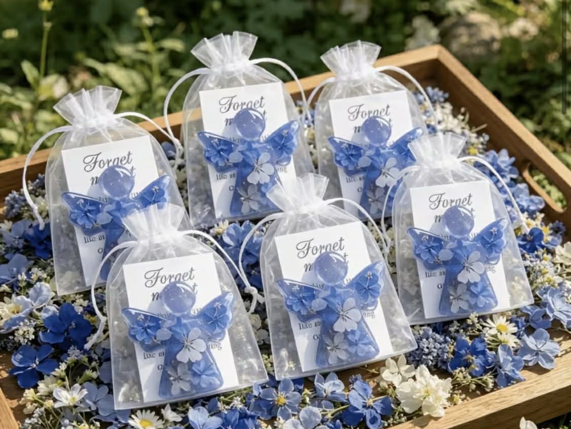 Forget Me Not Blue Flower Angel Keepsakes