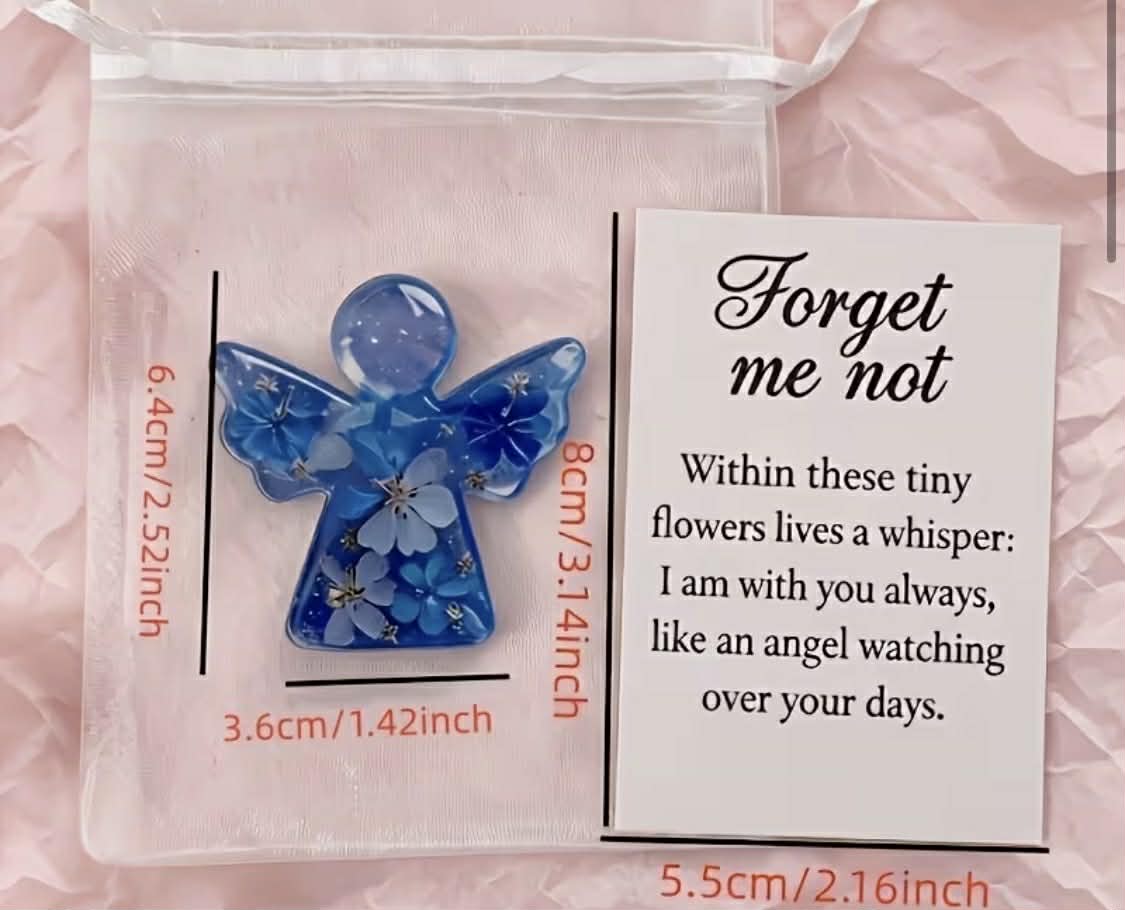 Forget Me Not Blue Flower Angel Keepsakes