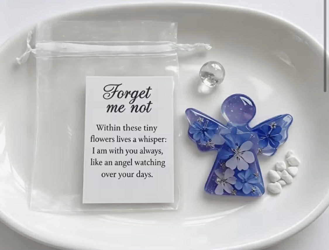 Forget Me Not Blue Flower Angel Keepsakes