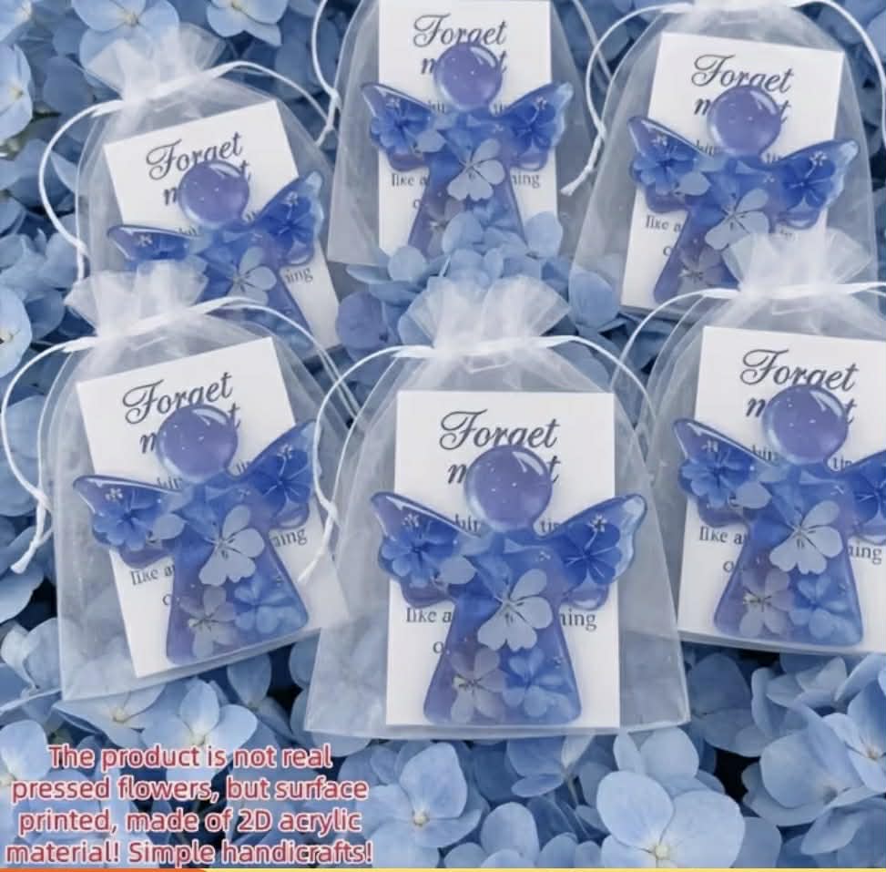 Forget Me Not Blue Flower Angel Keepsakes