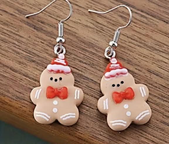 Gingerbread Man Earrings