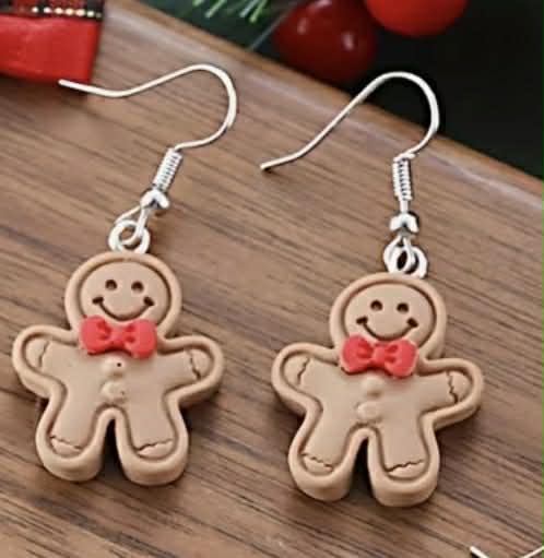 Gingerbread Man Earrings