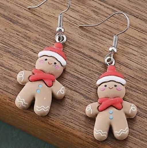 Gingerbread Man Earrings