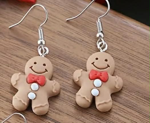 Gingerbread Man Earrings