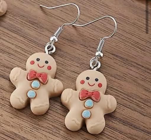 Gingerbread Man Earrings