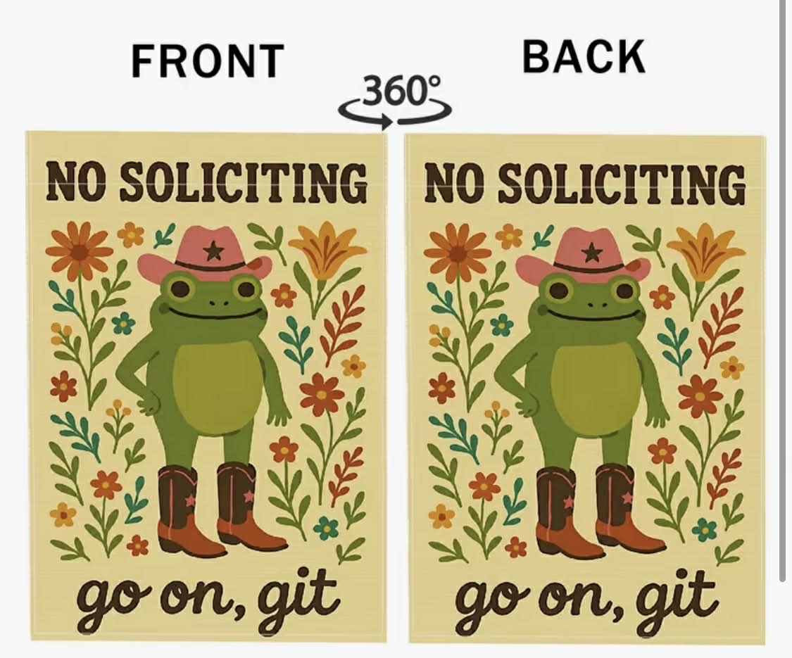 No Soliciting Garden Flag