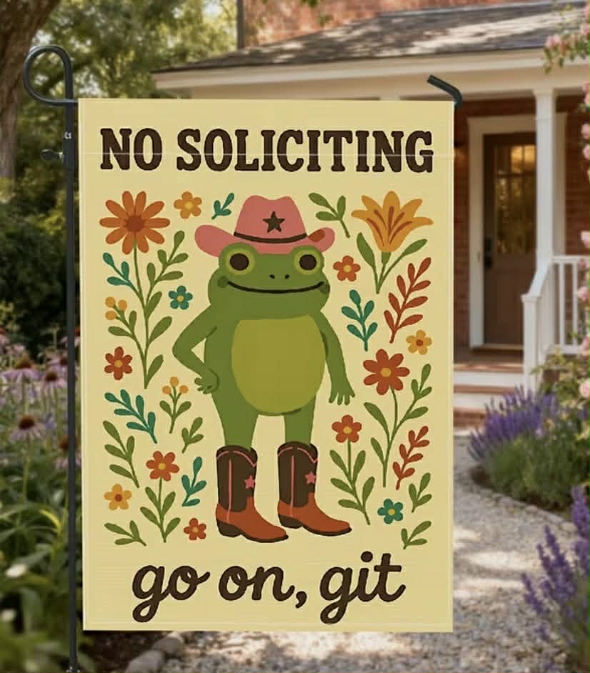 No Soliciting Garden Flag