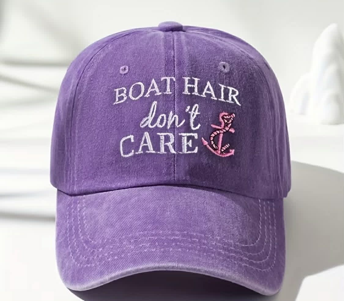 Boat Hair Embroidered Baseball Hat