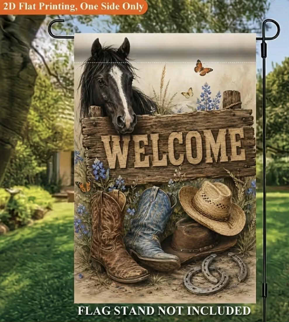 Country Welcome Garden Flag