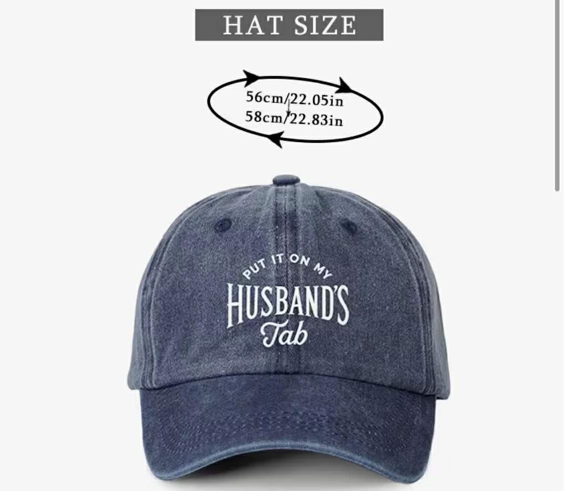 Put it on my Husbands Tab Baseball Hat