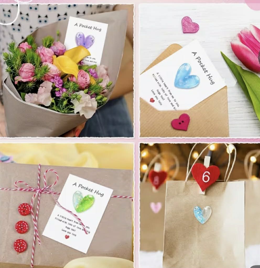 A Pocket Hug Heart Card