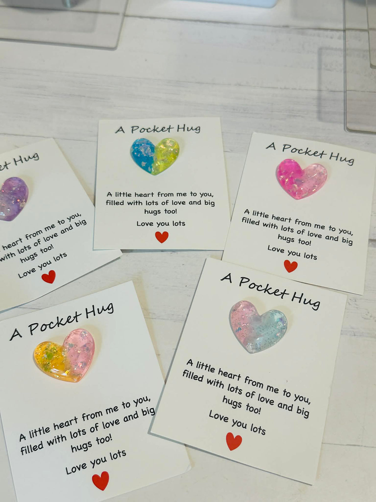 A Pocket Hug Heart Card