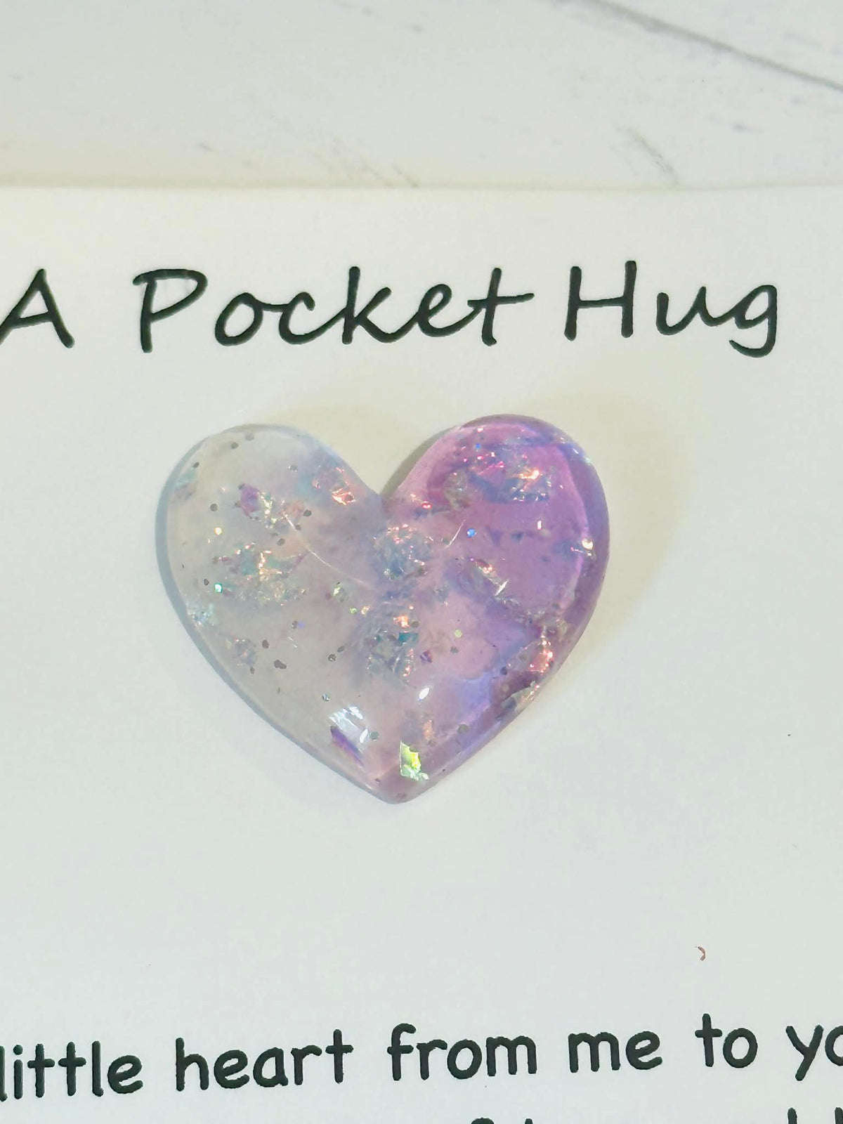 A Pocket Hug Heart Card