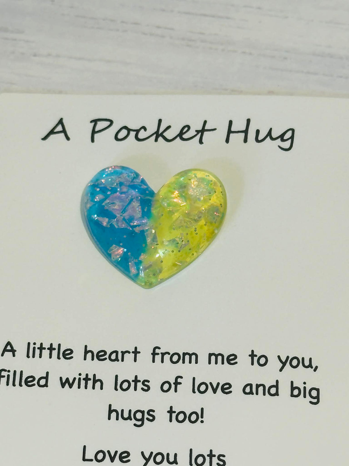 A Pocket Hug Heart Card