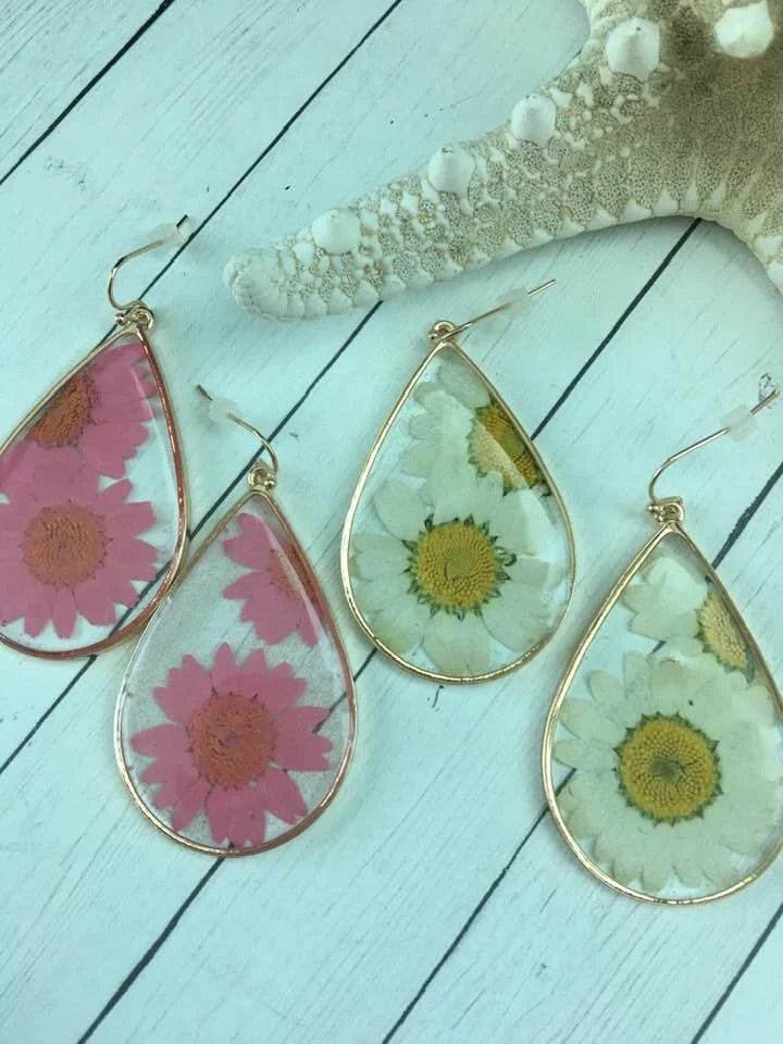 Pressed Flower Earrings