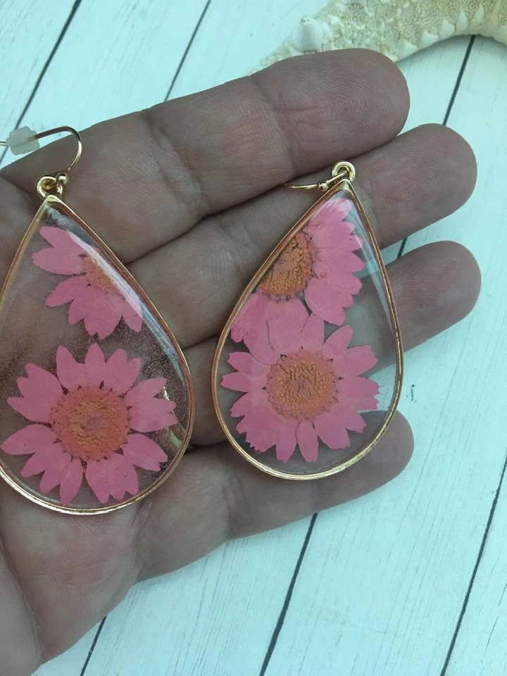Pressed Flower Earrings