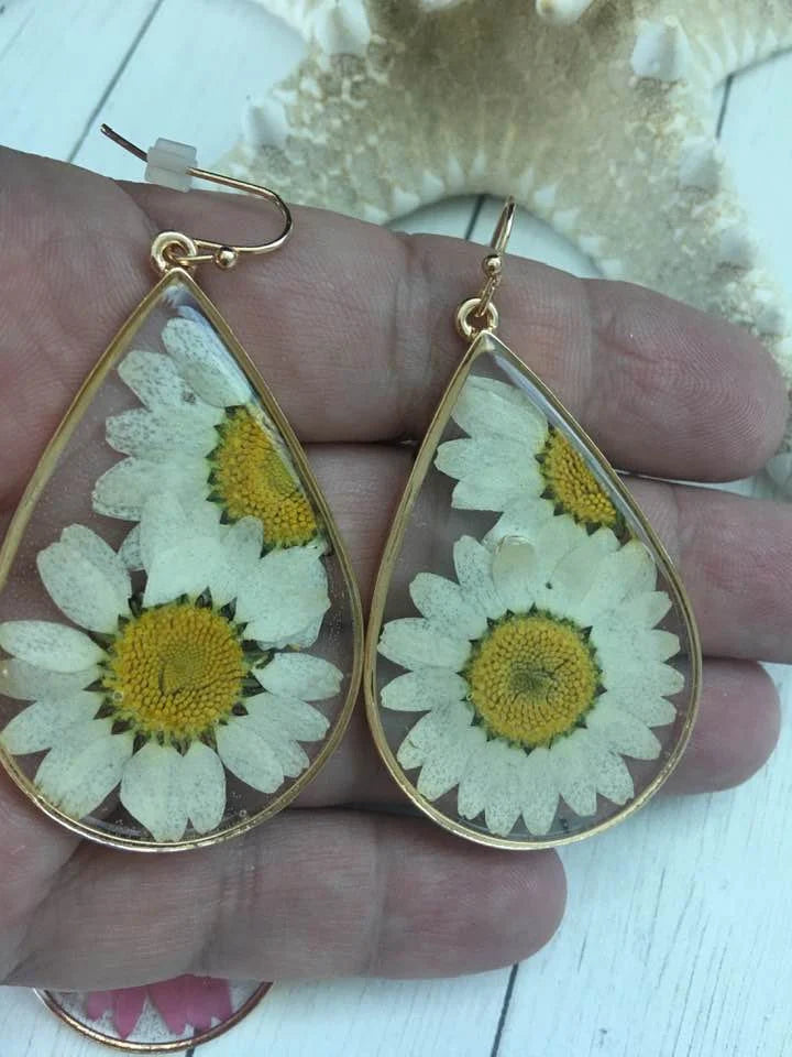 Pressed Flower Earrings