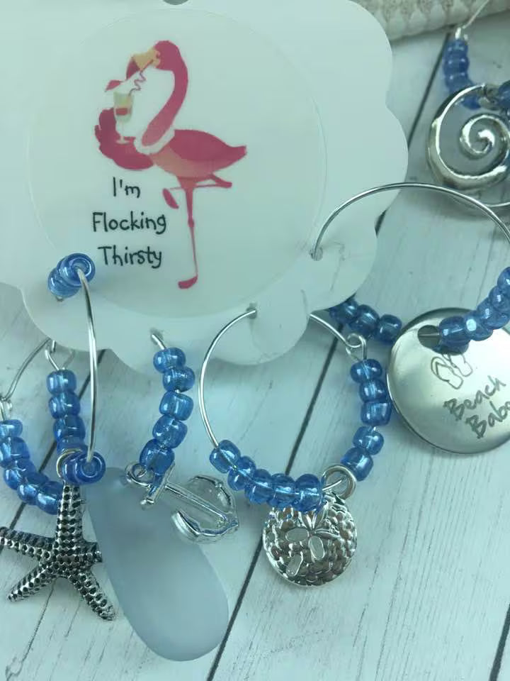 Coastal Wine Glass Charms