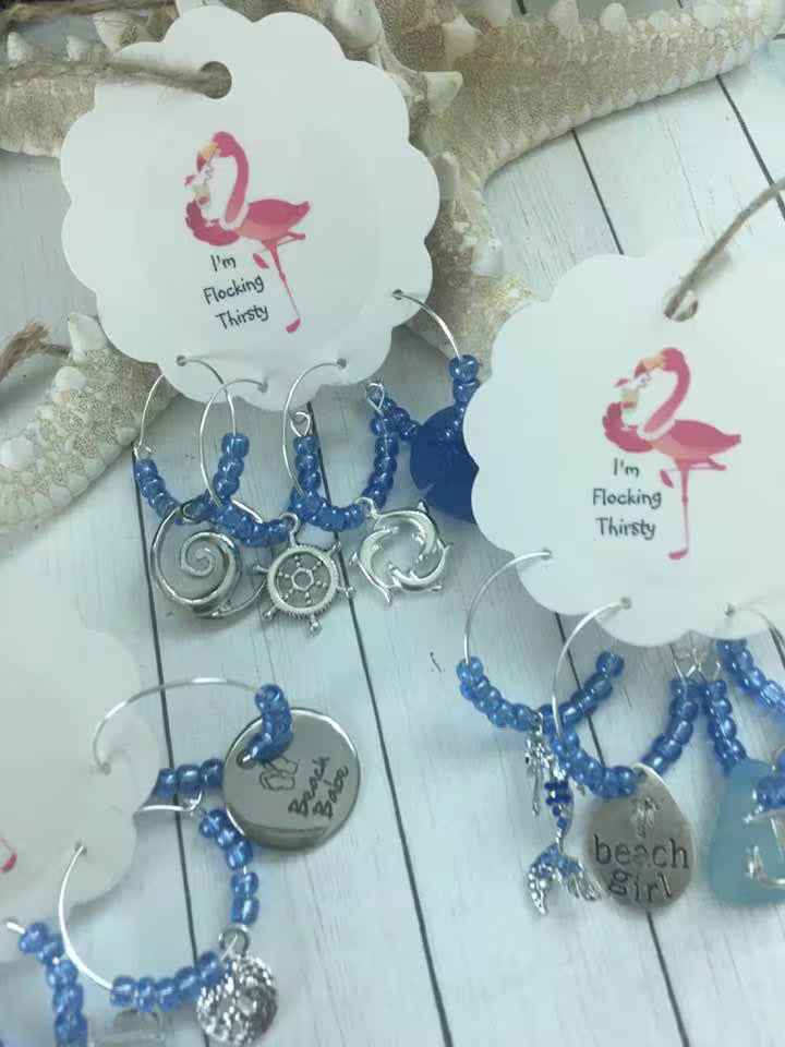 Coastal Wine Glass Charms