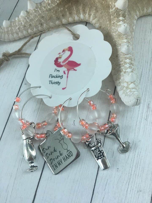 Happy Hour Wine Charms