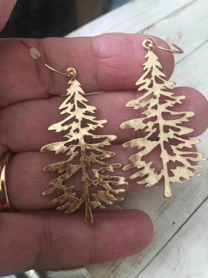 Rustic Tree Earrings