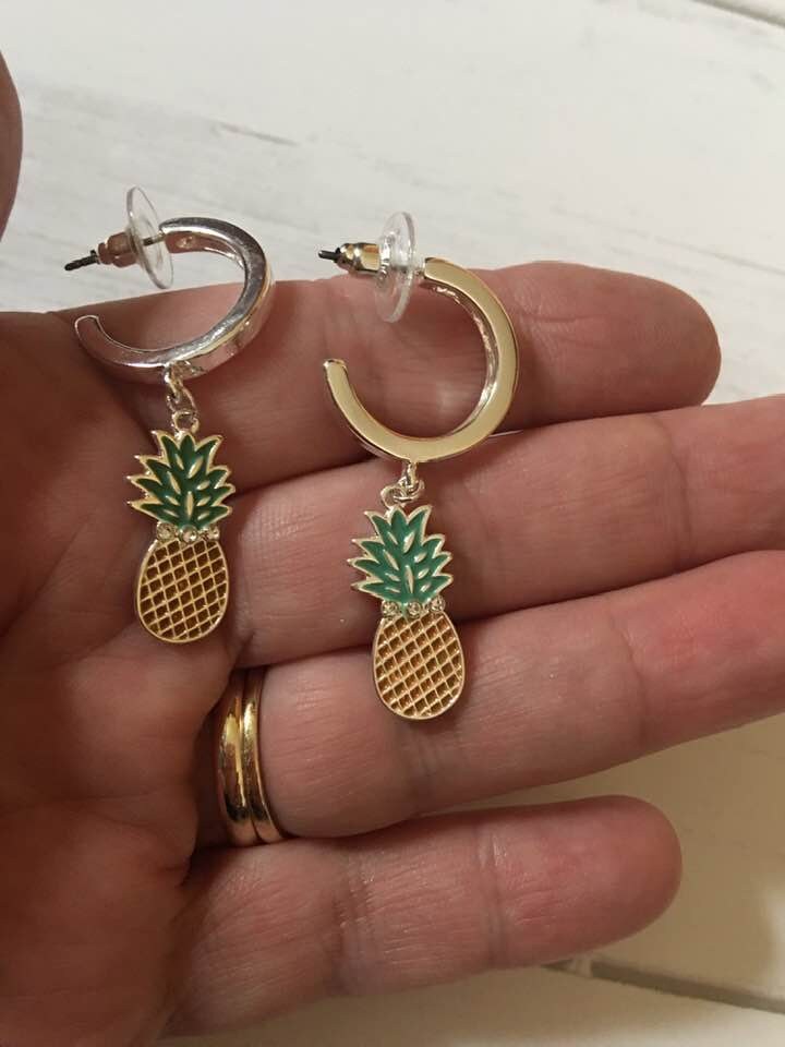 Tropical Hoop Earrings