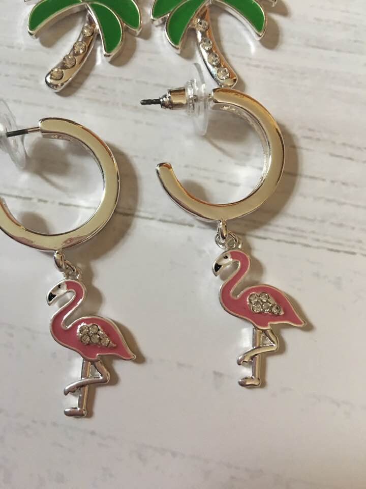 Tropical Hoop Earrings
