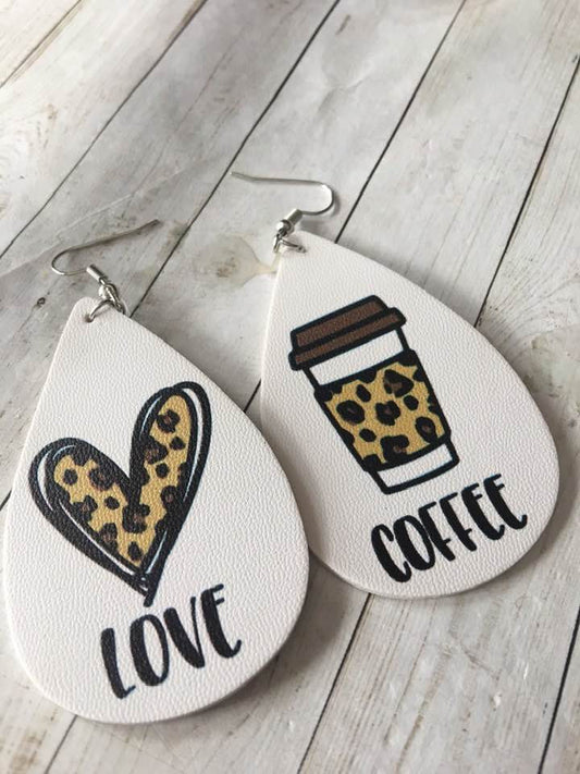 Leopard Love Coffee Earrings