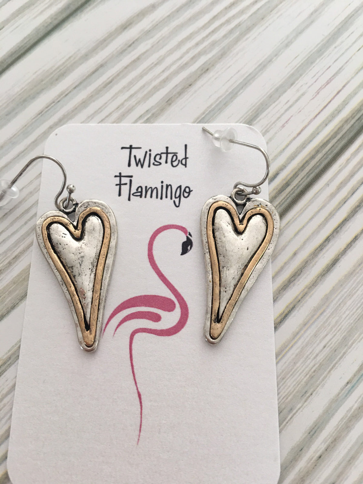 Rustic Heart Earrings