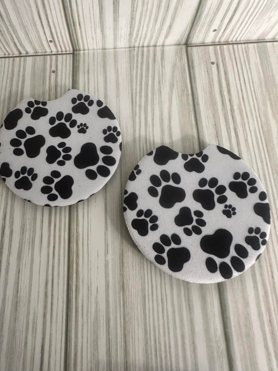 Paw Print Car Coasters