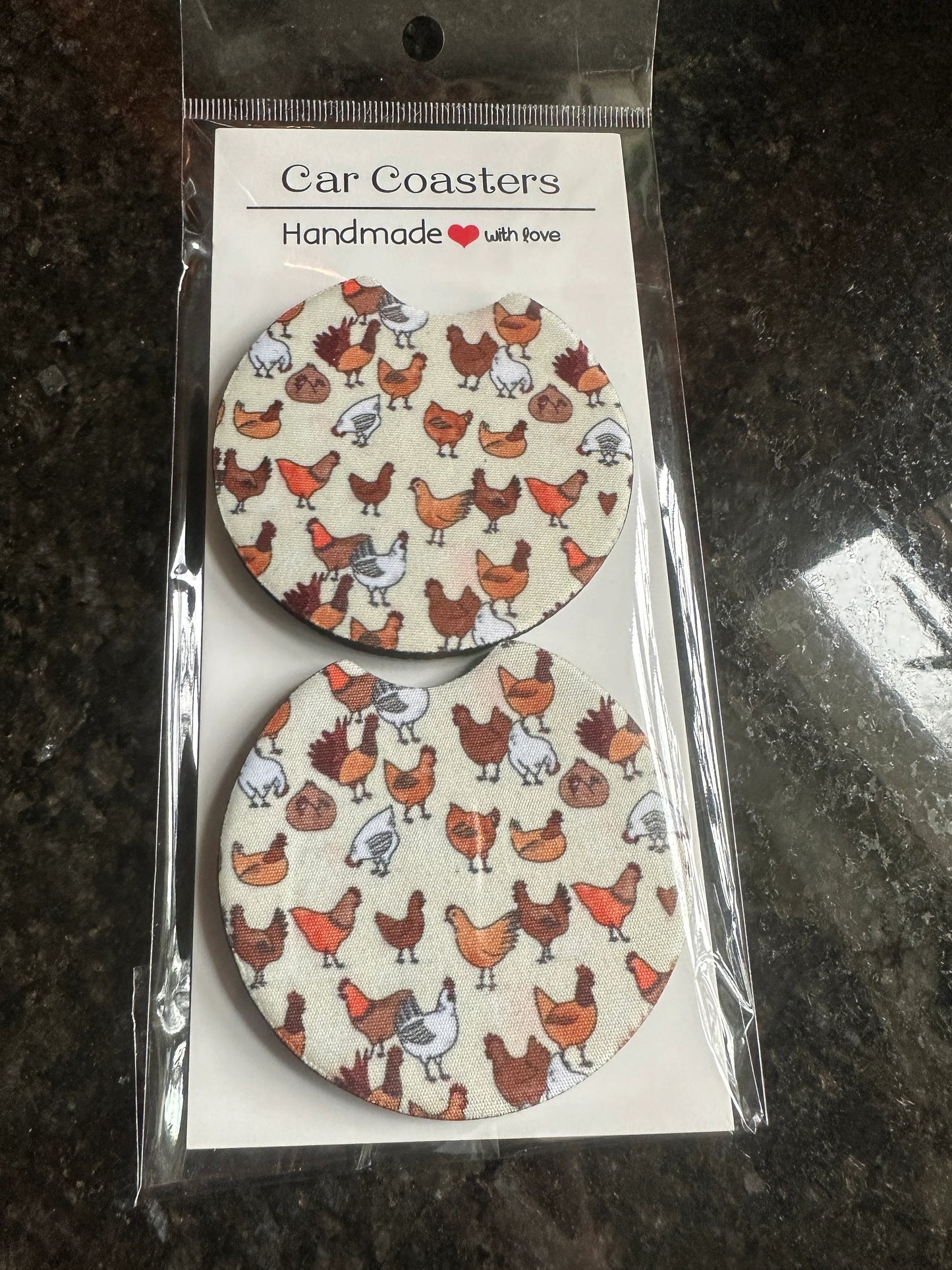 Chicken Car Coasters