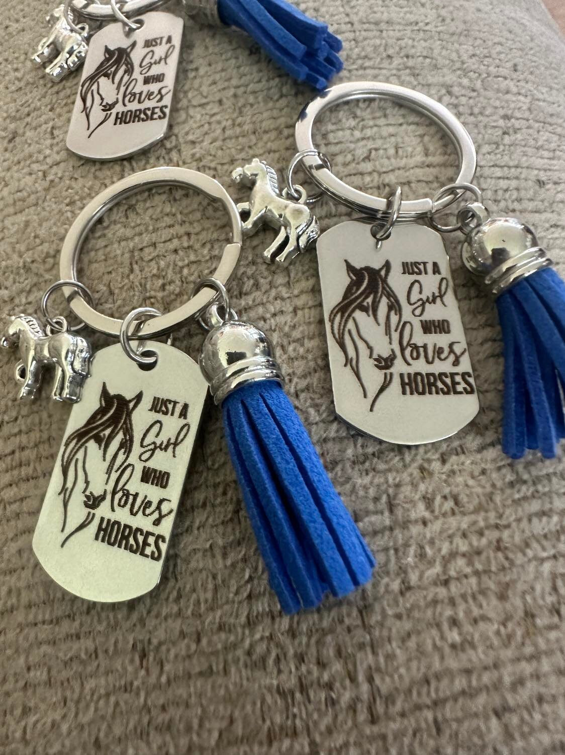 Just a Girl who Loves Horses Keychain