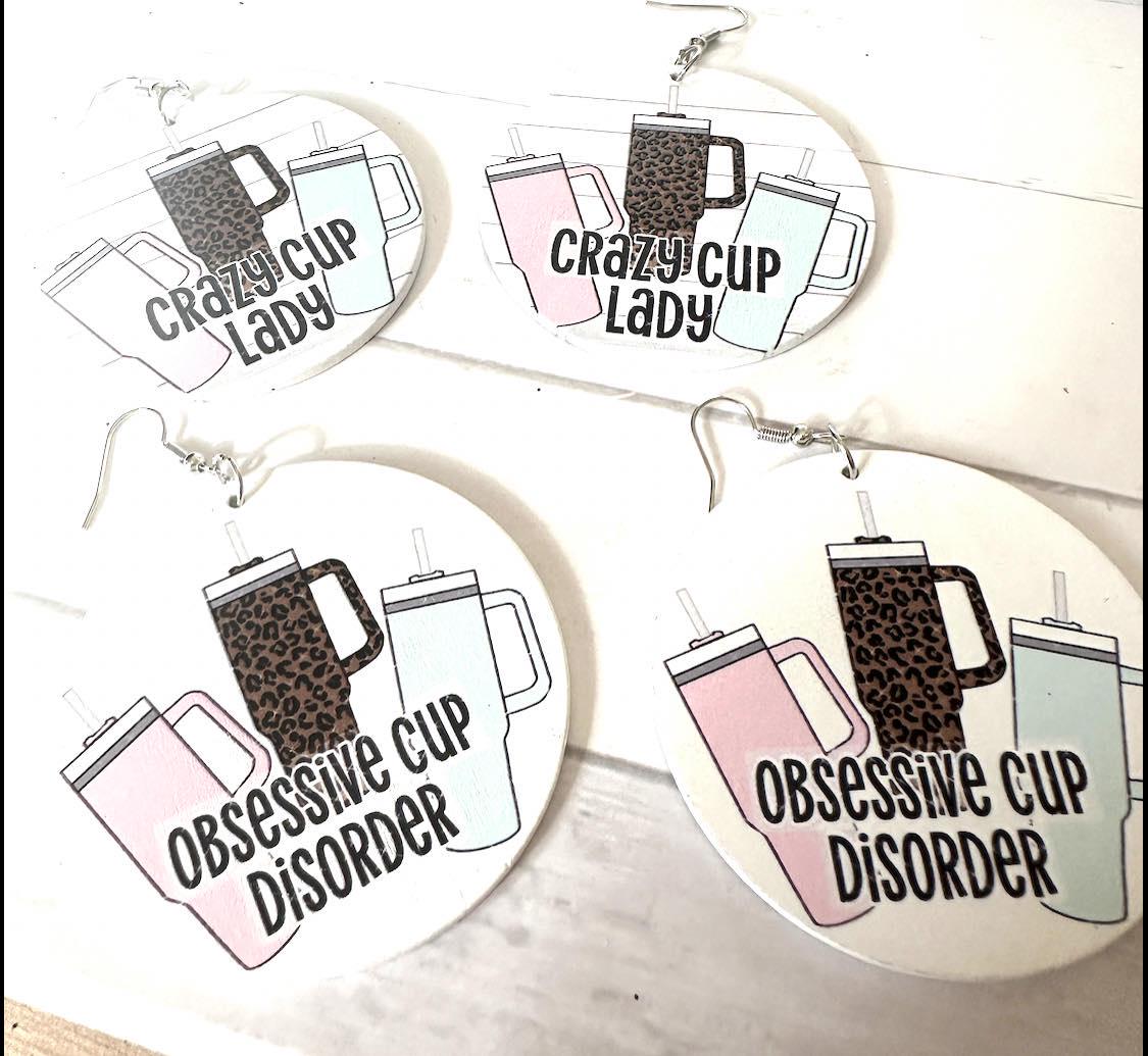 Crazy Cup Lady Earrings