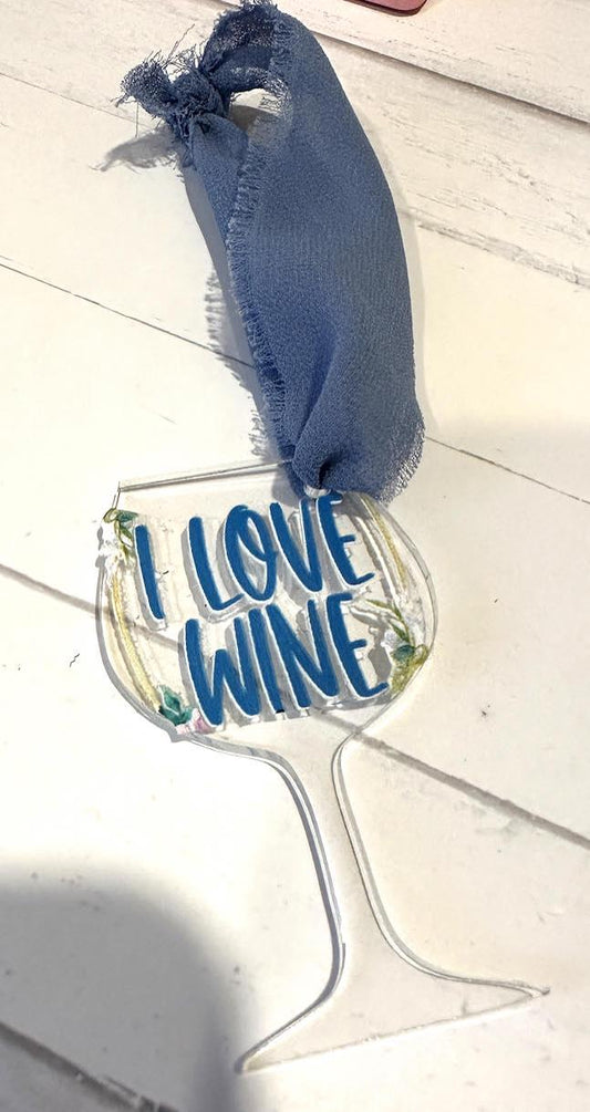 I Love Wine Ornament