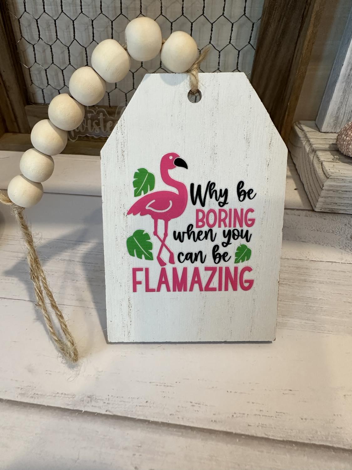 Wood Bead Tiered Tray Tags
