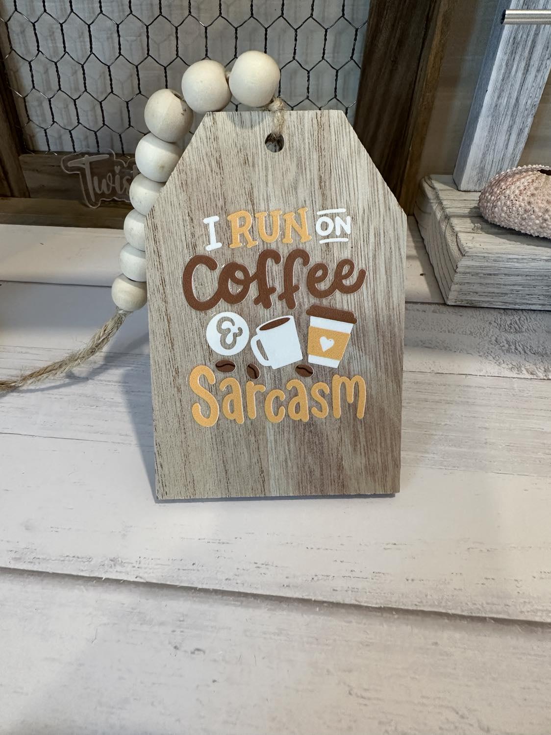 Wood Bead Tiered Tray Tags
