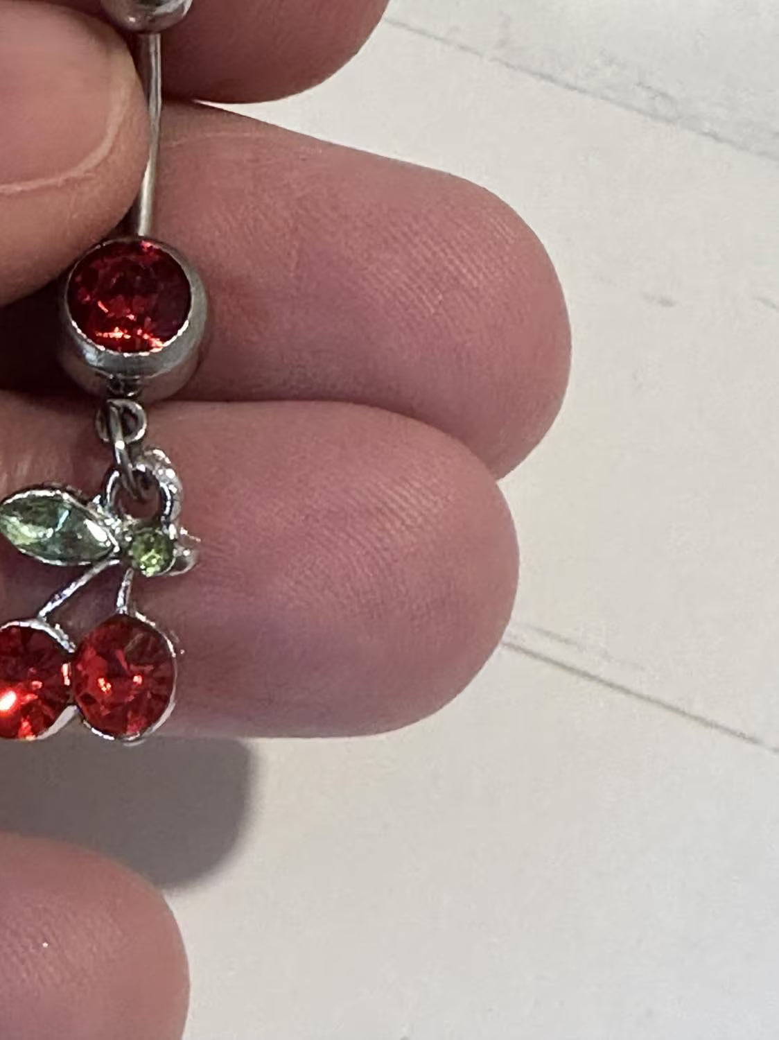Cherry Belly Ring