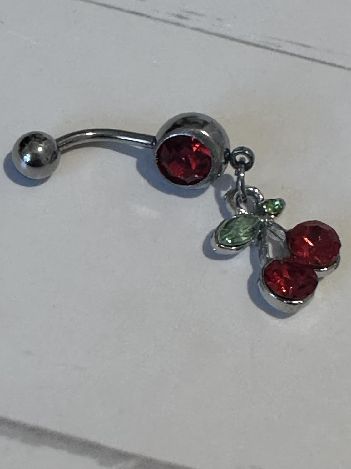 Cherry Belly Ring