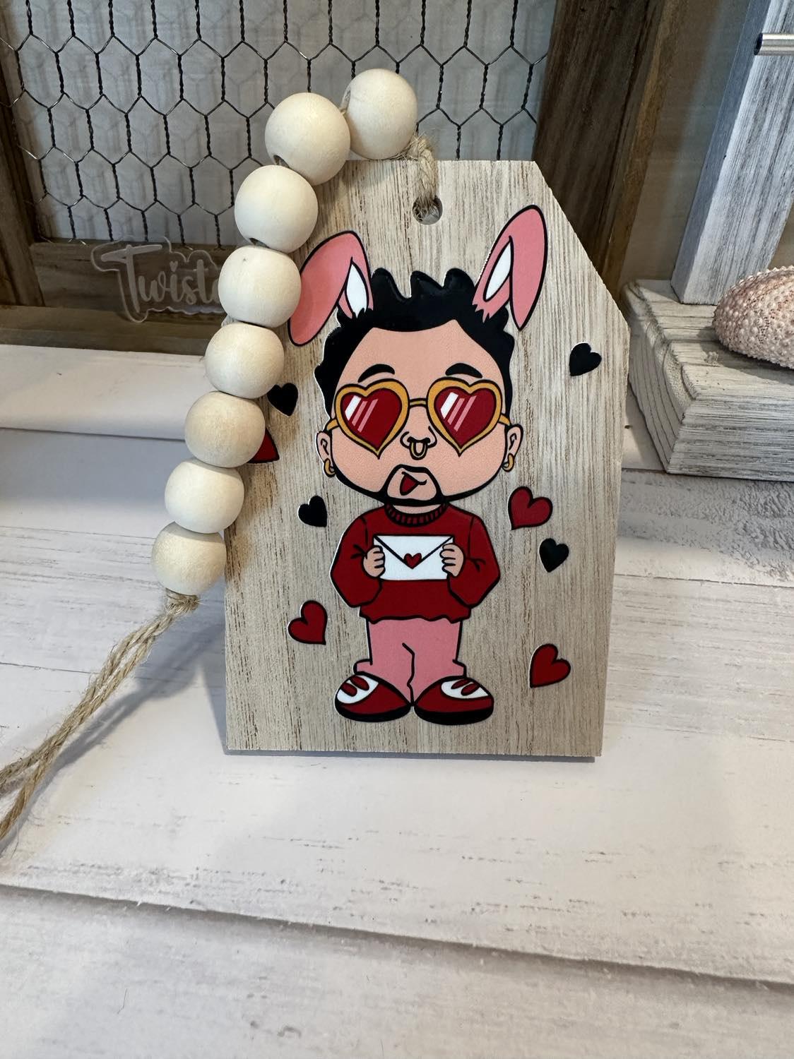 Wood Bead Tiered Tray Tags