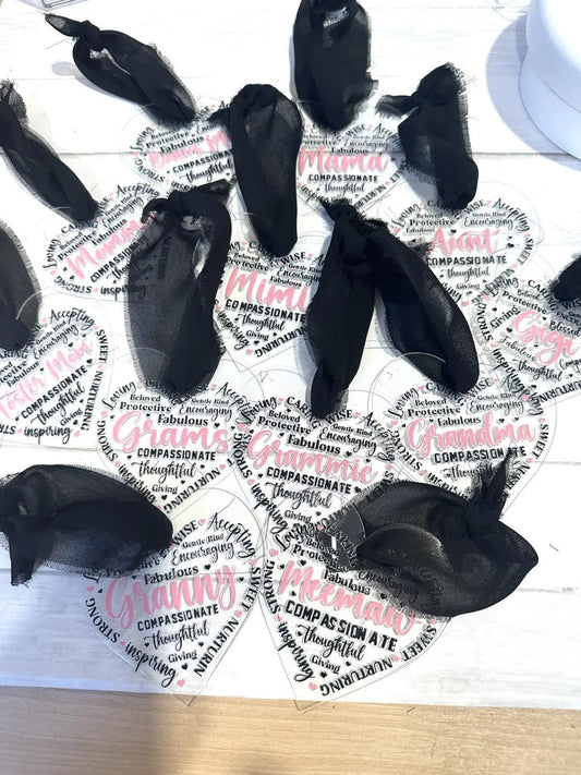 Heart Shaped Family Ornaments