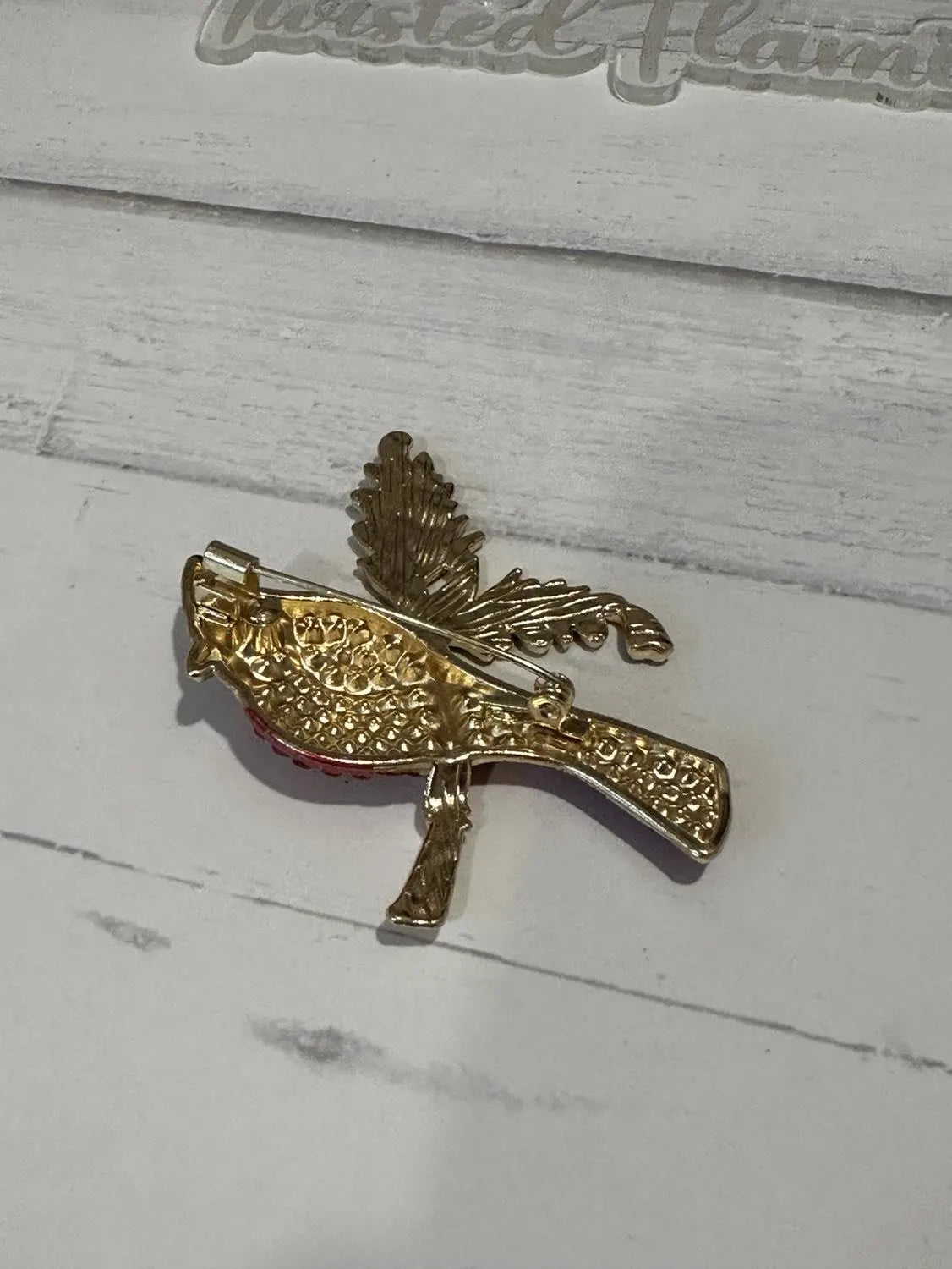 Cardinal Brooch