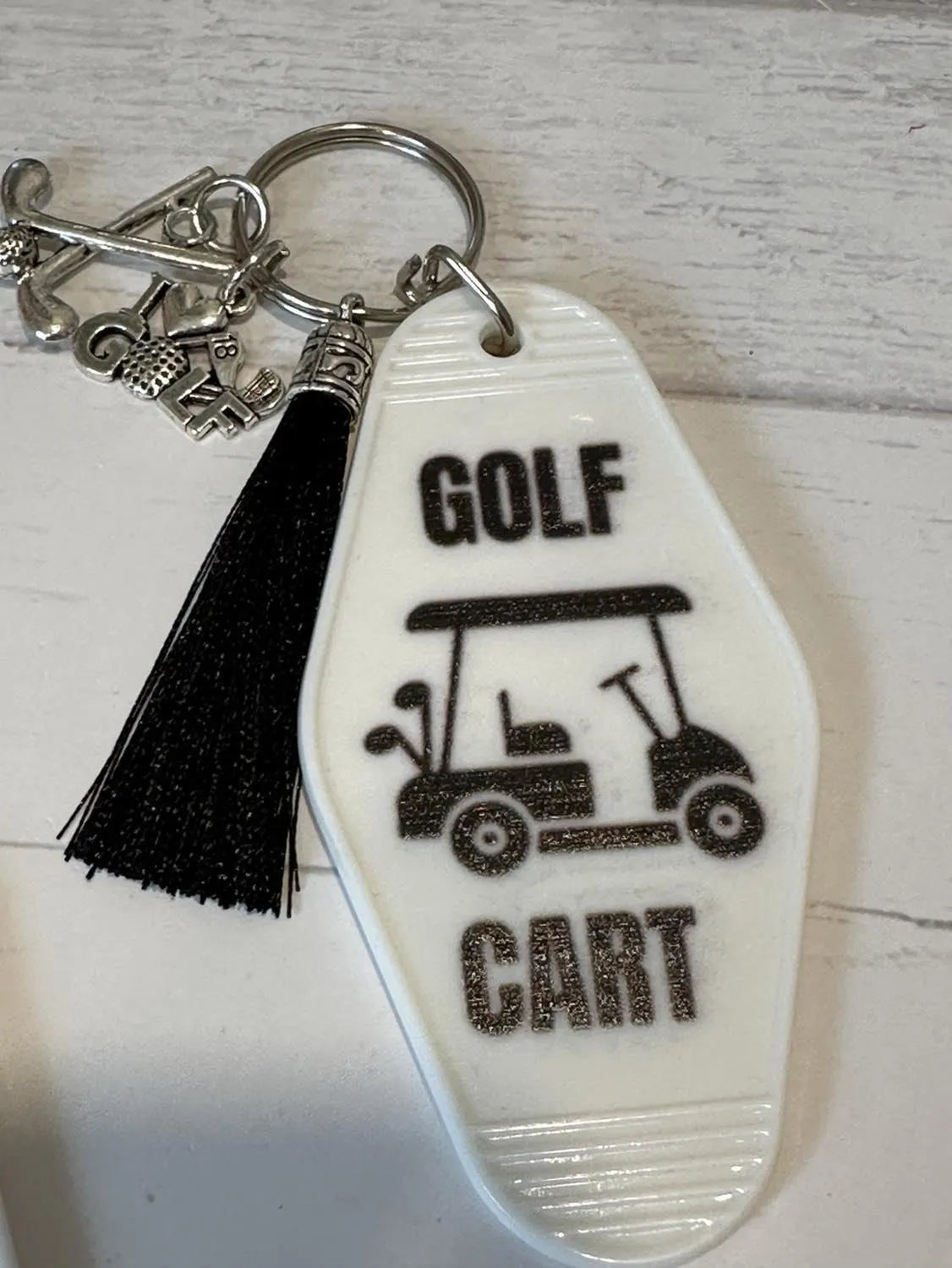 Golf Cart Motel Keychains