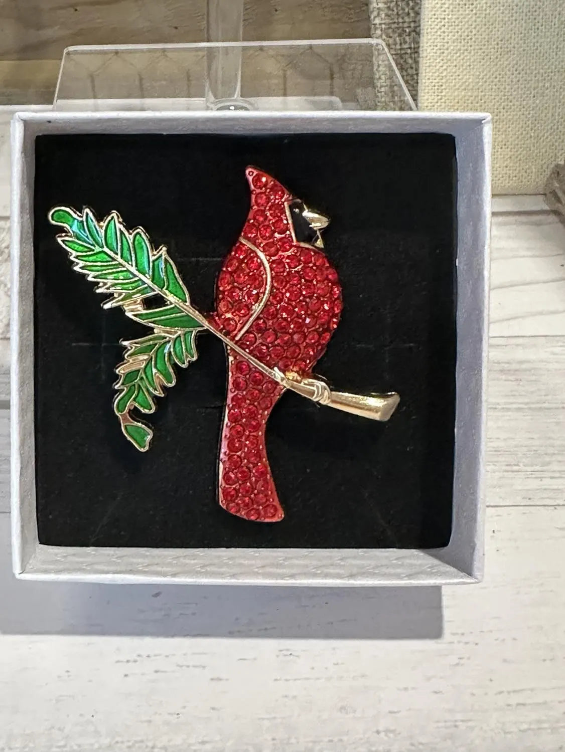 Cardinal Brooch