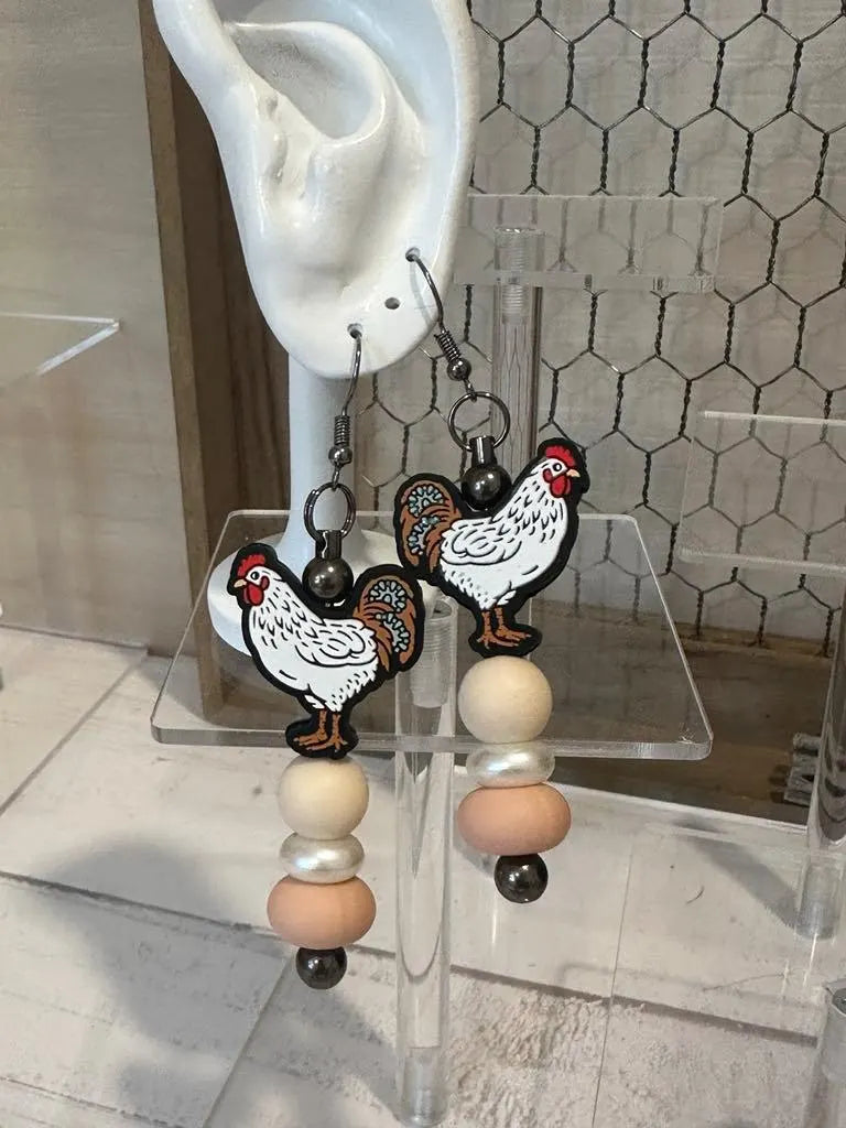 Chicken Earrings