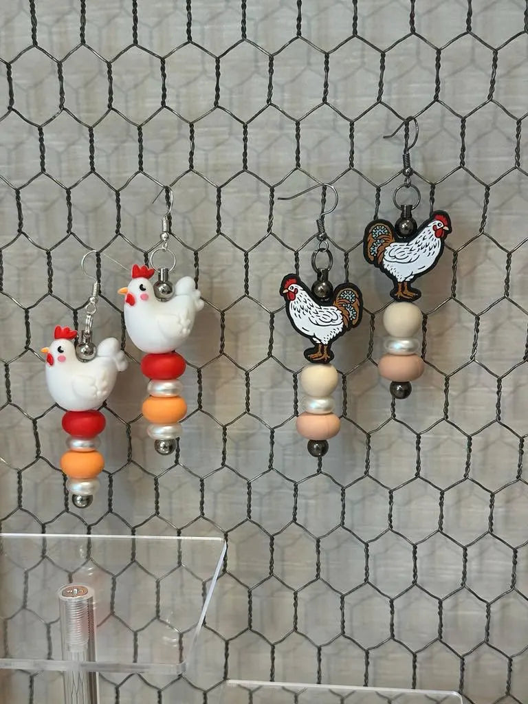 Chicken Earrings